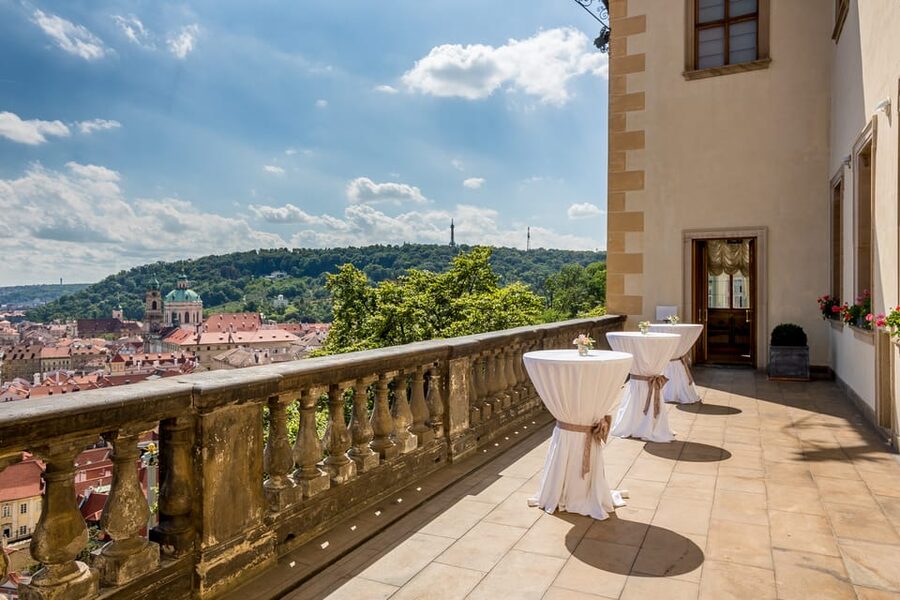 Prague: Lobkowicz Palace Ticket & Audio Guide - Prague views and the terrace café