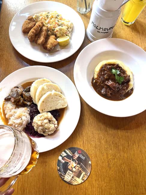 Prague: Local Food Tour in Secrets Hidden Gems - Stop three: another restaurant and a broader taste of Prague