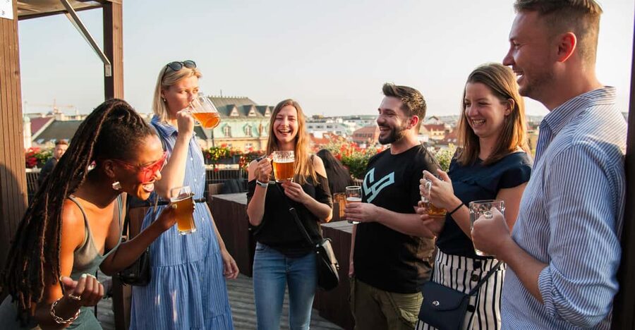 Prague: Local Pub Walking Tour with 5 Beers - Three short walks through central Prague