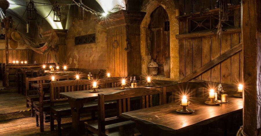Prague: Medieval Dinner with Transfers - Descending into the historic cellar