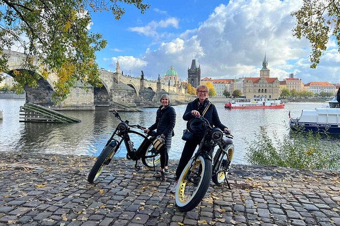 Prague on Stylish Retro styled E-Bike - Viewpoints & Sightseeing - Letna Park and the five-bridge view