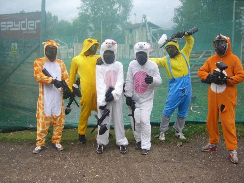 Prague: Paintballing Games - Beer, the chill-out area, and the BBQ choice