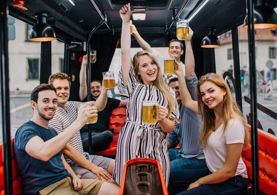 Prague: Party Beer Bus - Reading the route through Prague