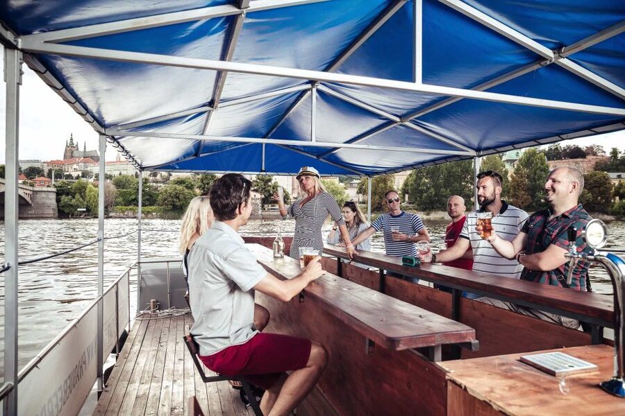 Prague: Private Cycle Boat River Tour with Beer or Prosecco - Seeing Prague from the middle of the Vltava