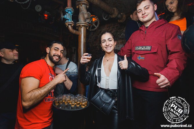Prague Pub Crawl with Unlimited Drinks & 5 story club Entry - The Chapeau Rouge period and included shots
