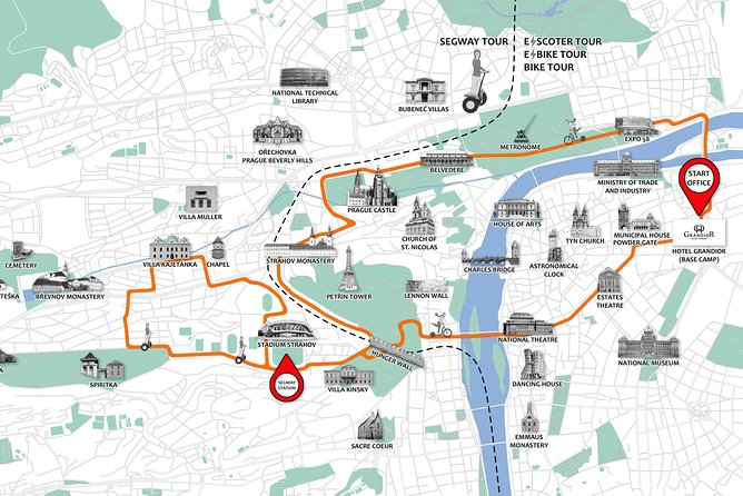 Prague Segway & E-Scooter Grand City Tour - Ladronka Park is the best place to learn the Segway