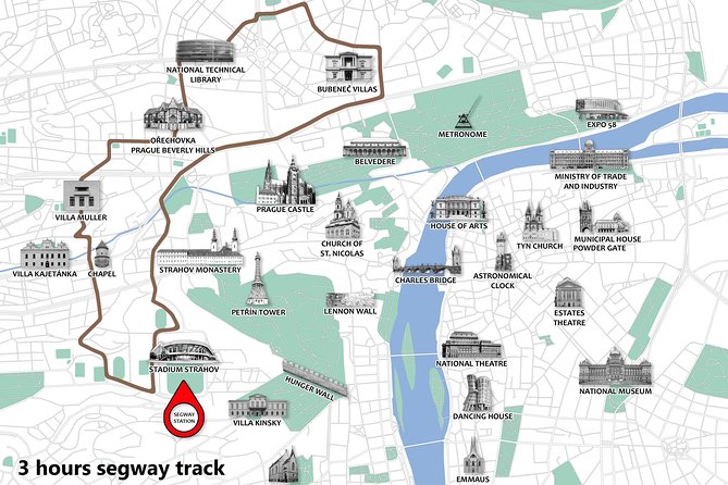 Prague Segway Tour with A Local Guide & Hotel Pick Up - The 2-hour option reaches Sacré Coeur and the National Theatre
