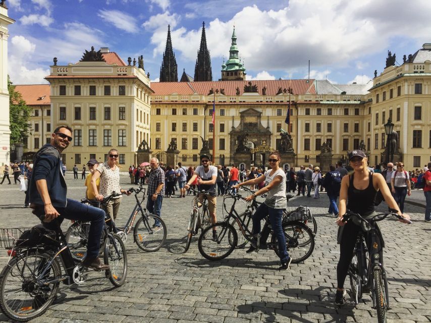 Prague: Stunning Viewpoints, Castle, City & Park Bike Tour - New Town, Wenceslas Square, and the National Theatre