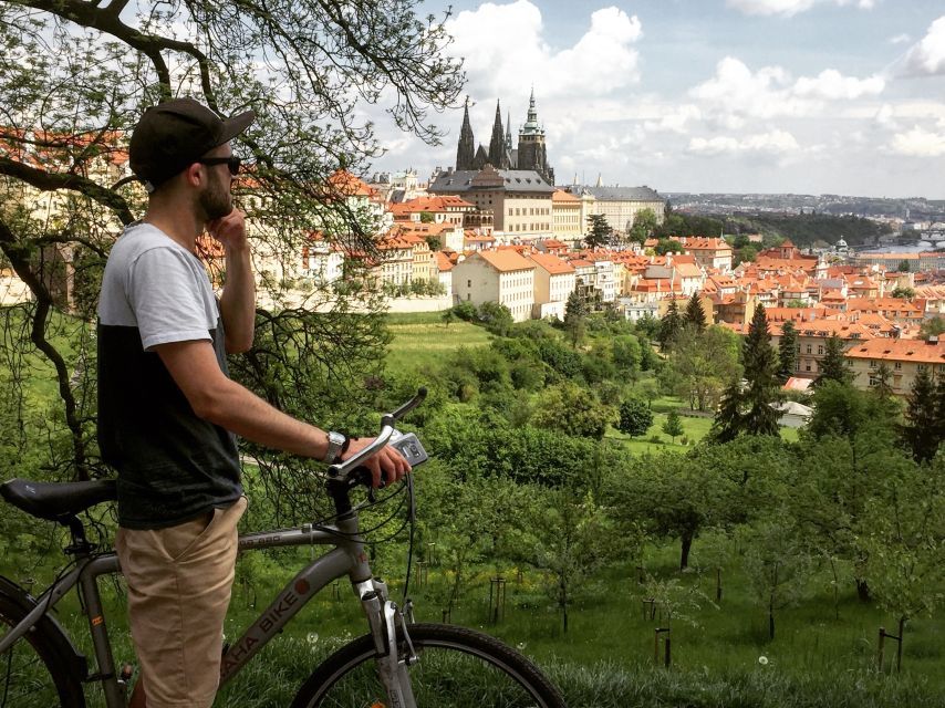 Prague: Stunning Viewpoints, Castle, City & Park E-Bike Tour - New Town and Wenceslas Square complete the city picture