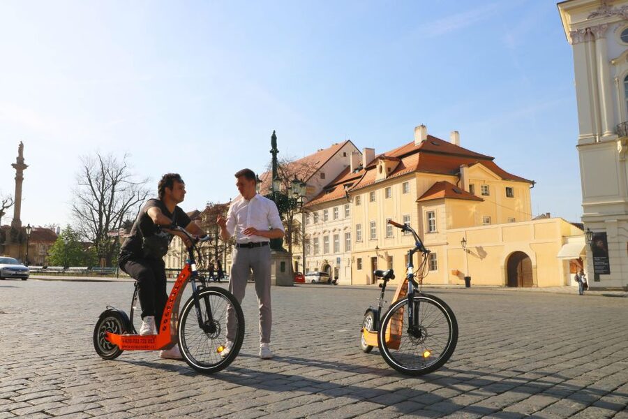 Prague: Tour by Electric Scooter or Cruiser eBike - Lennon Wall and Kampa Island