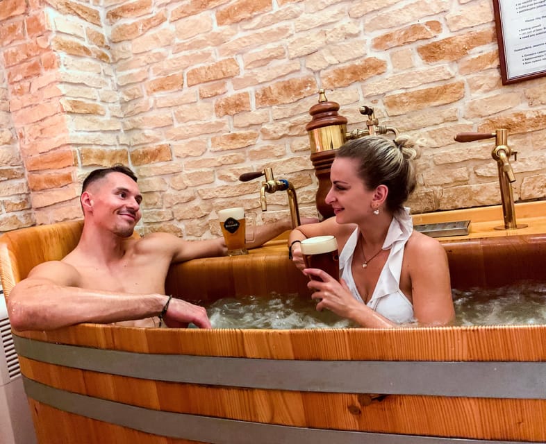 Prague: Ungelt Bernard Beer Spa with Beer & Optional Massage - What happens in the beer bath