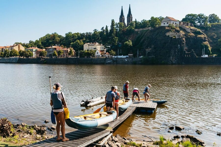 Prague: Vltava River Guided Canoeing Tour - Passing the National Theatre and Dancing House