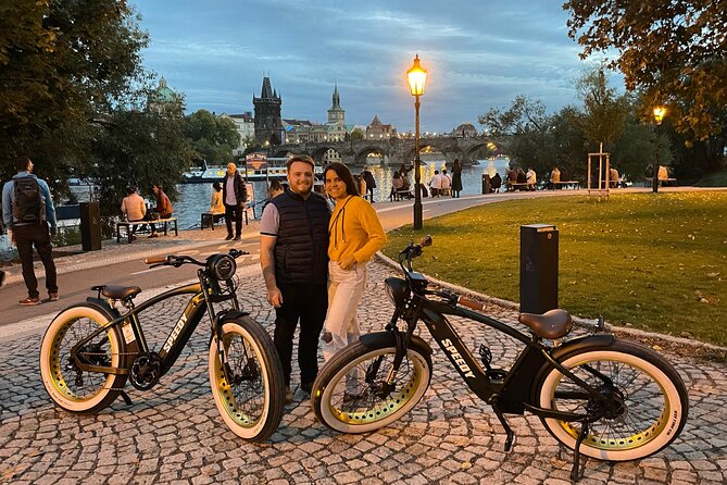 Retro Style E-Bike Night Tour in Prague - Live Guided - Letna Park and the five-bridge view
