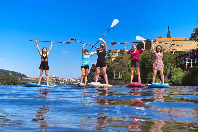 Stand-Up Paddleboarding on the Vltava River in Prague - Starting at Vyšehrad, Prague’s riverside upper castle