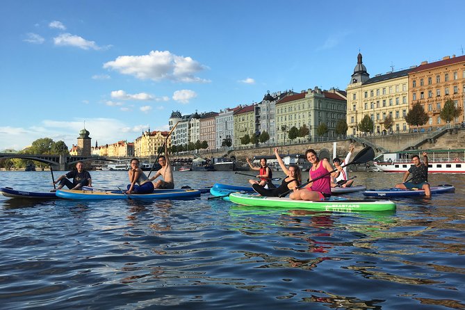 Stand-Up Paddleboarding on the Vltava River in Prague - Seeing Charles Bridge from below