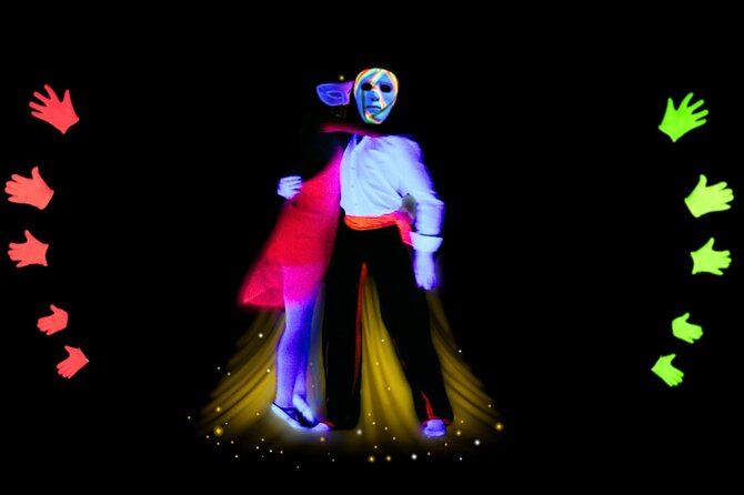 Underground Black Light Theatre Interactive Show in Prague - Following love from first meeting to nightmare