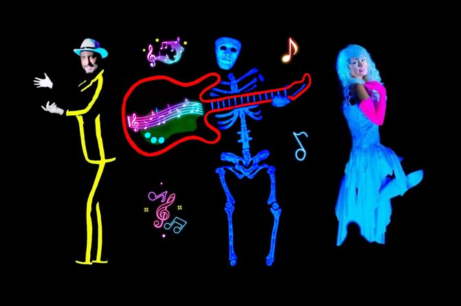 Underground Black Light Theatre Interactive Show in Prague - Music is more than background sound