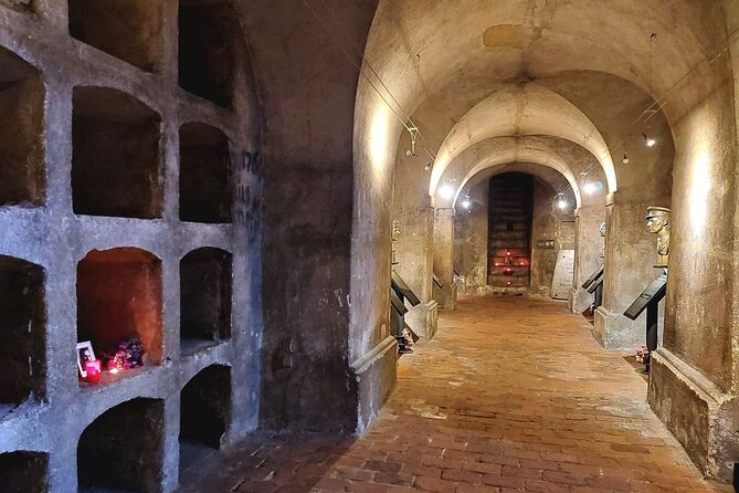 WWII in Prague Tour & The Crypt of Operation Anthropoid - Entering the National Memorial to the Heroes of the Heydrich Terror